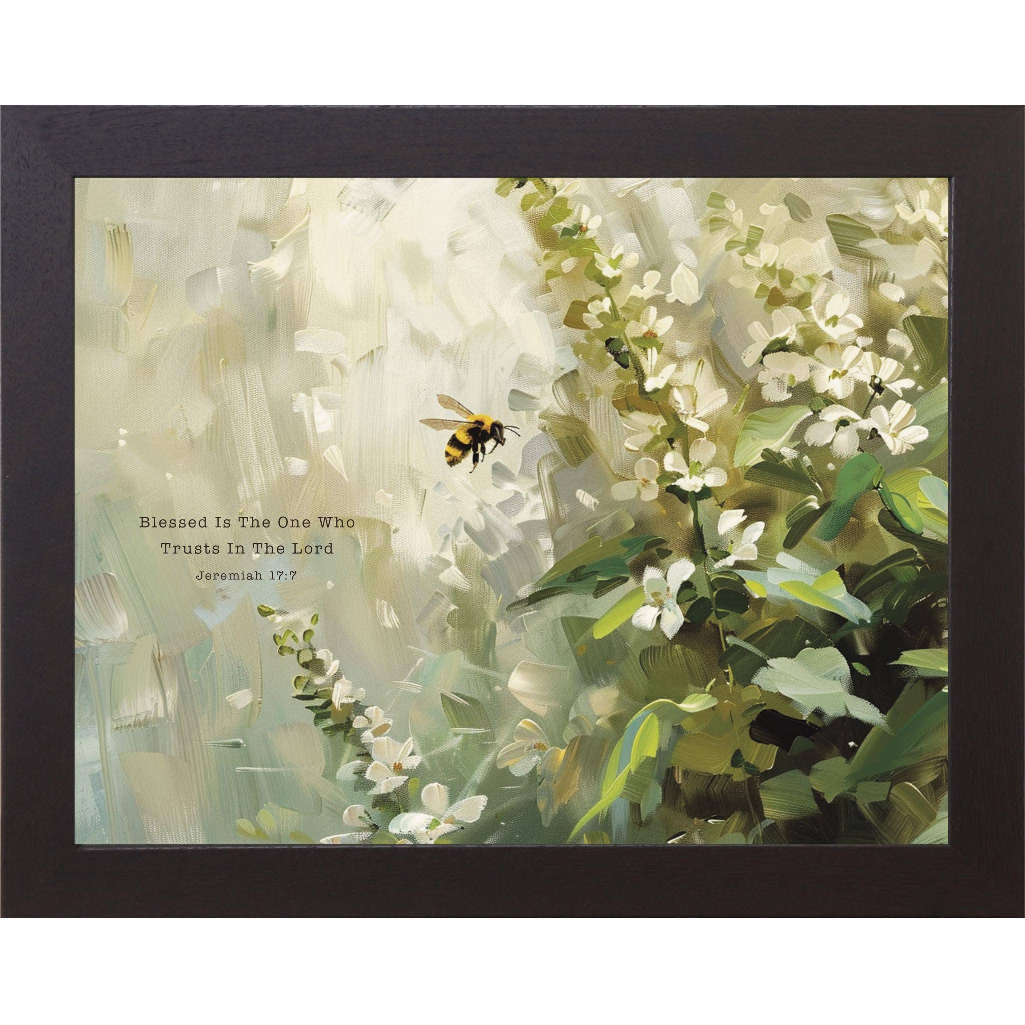 Blessed Is The One Who Trusts In The Lord – Floral Bee Art