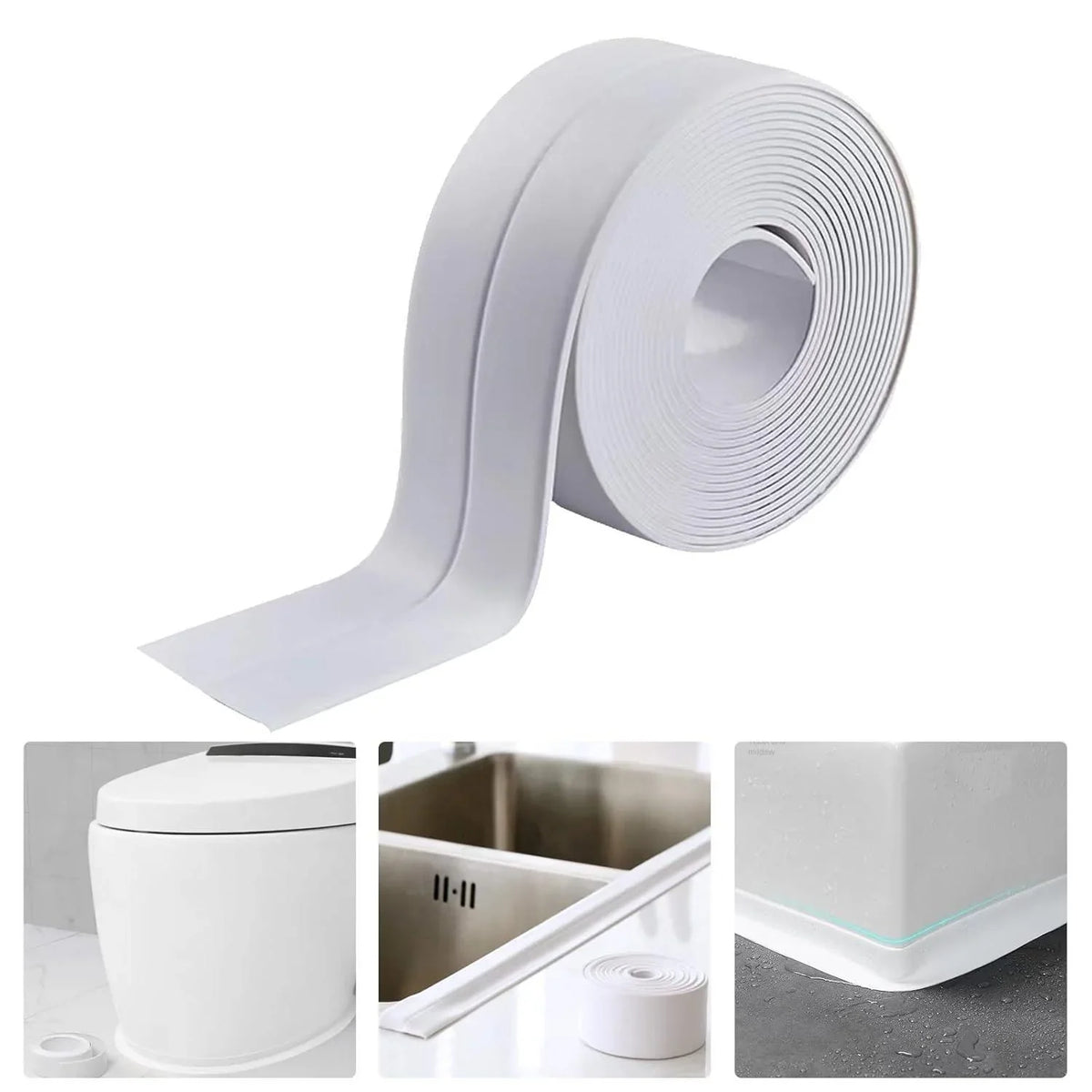 10.5FT PVC Self Adhesive Caulk Sealing Strip Tape For Kitchen Wall Sink Toilet - Jewelry Store by Erik Rayo