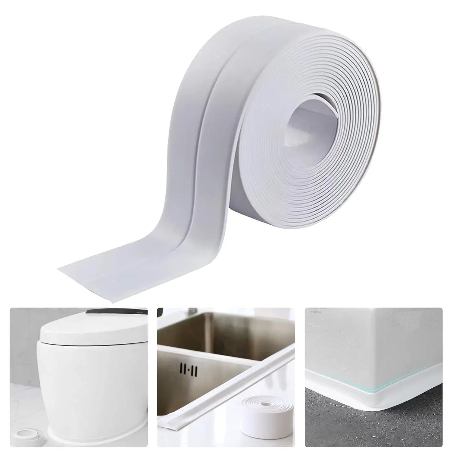 10.5FT PVC Self Adhesive Caulk Sealing Strip Tape For Kitchen Wall Sink Toilet - Jewelry Store by Erik Rayo