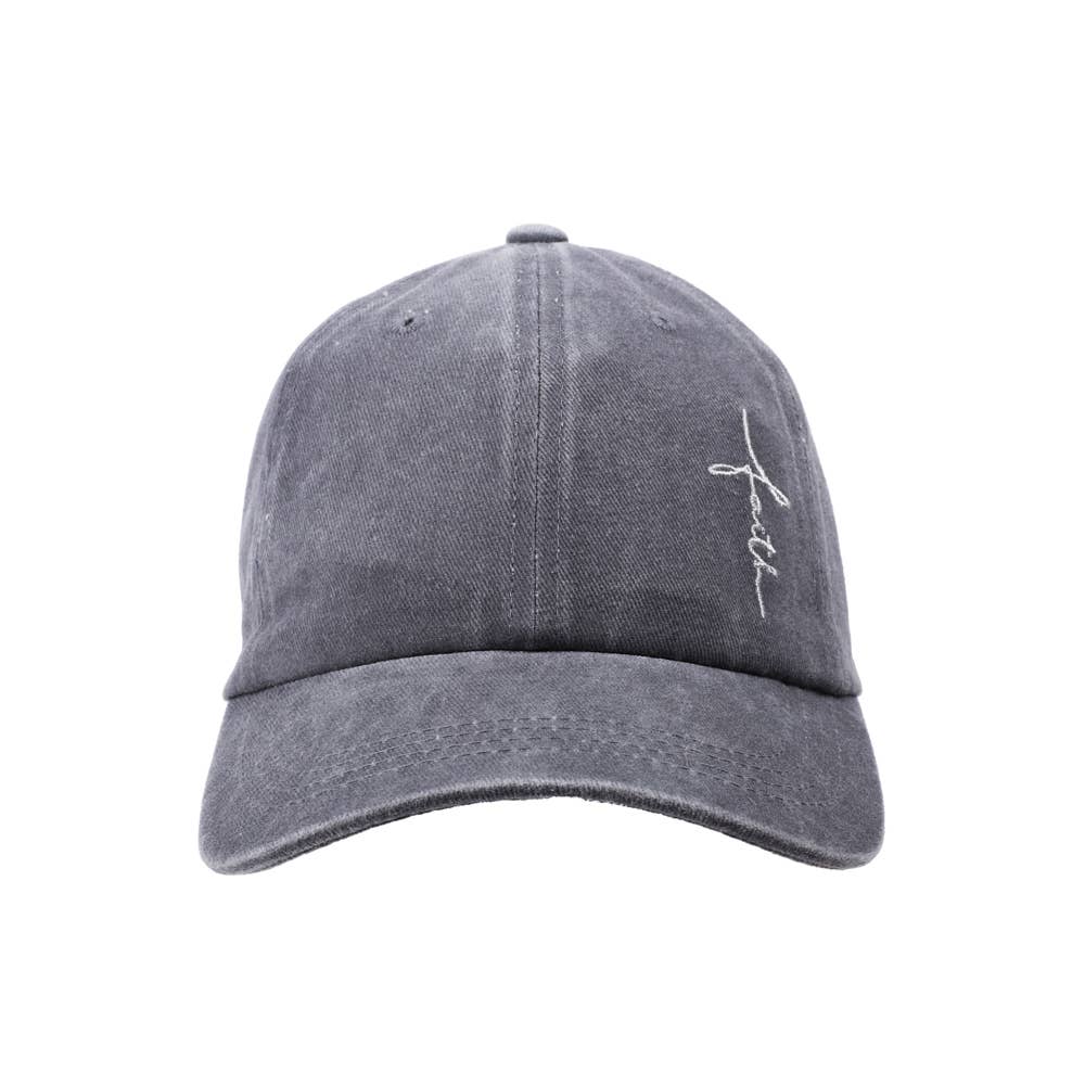 Hat - "Faith" Grey