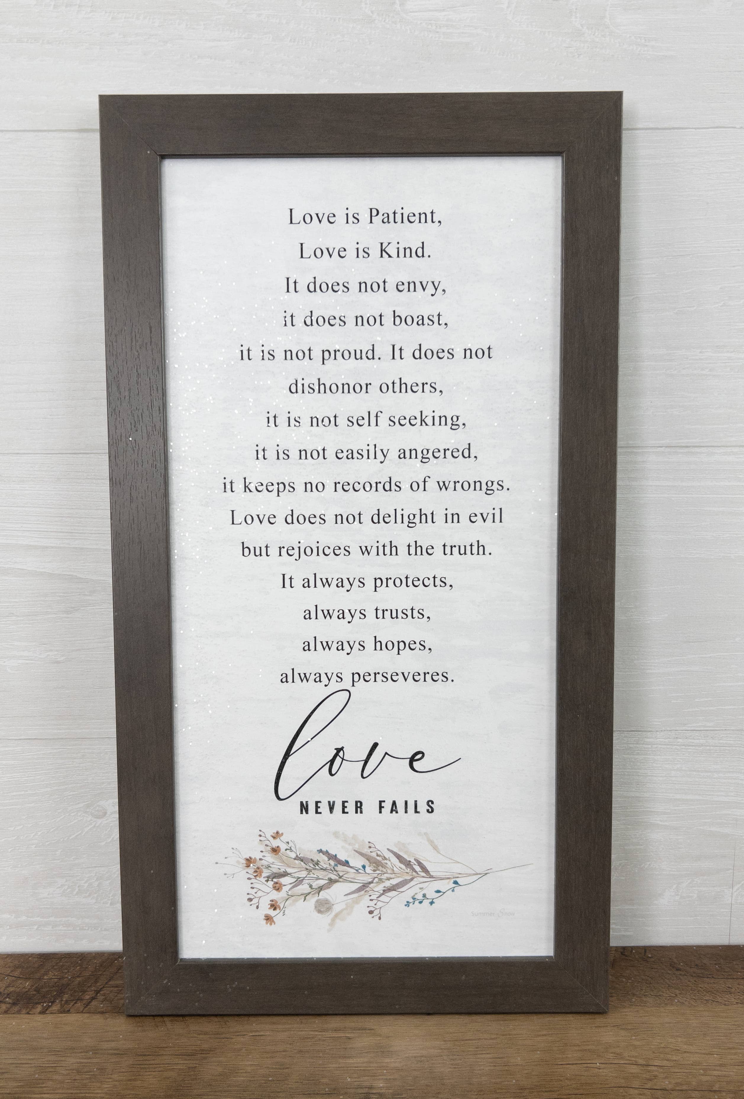 Love Is Patient Love Is Kind Love Never Fails Religious Art
