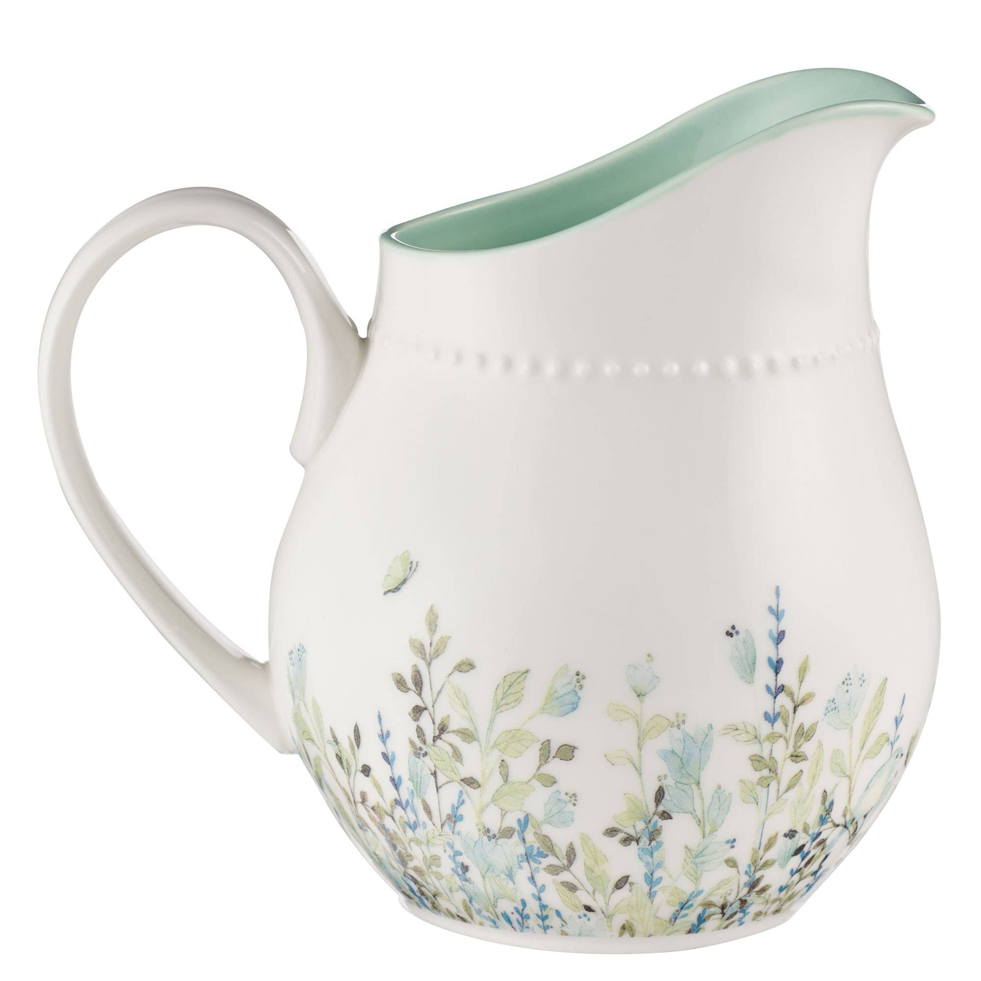 Pitcher Teal Faith Hope Love Floral