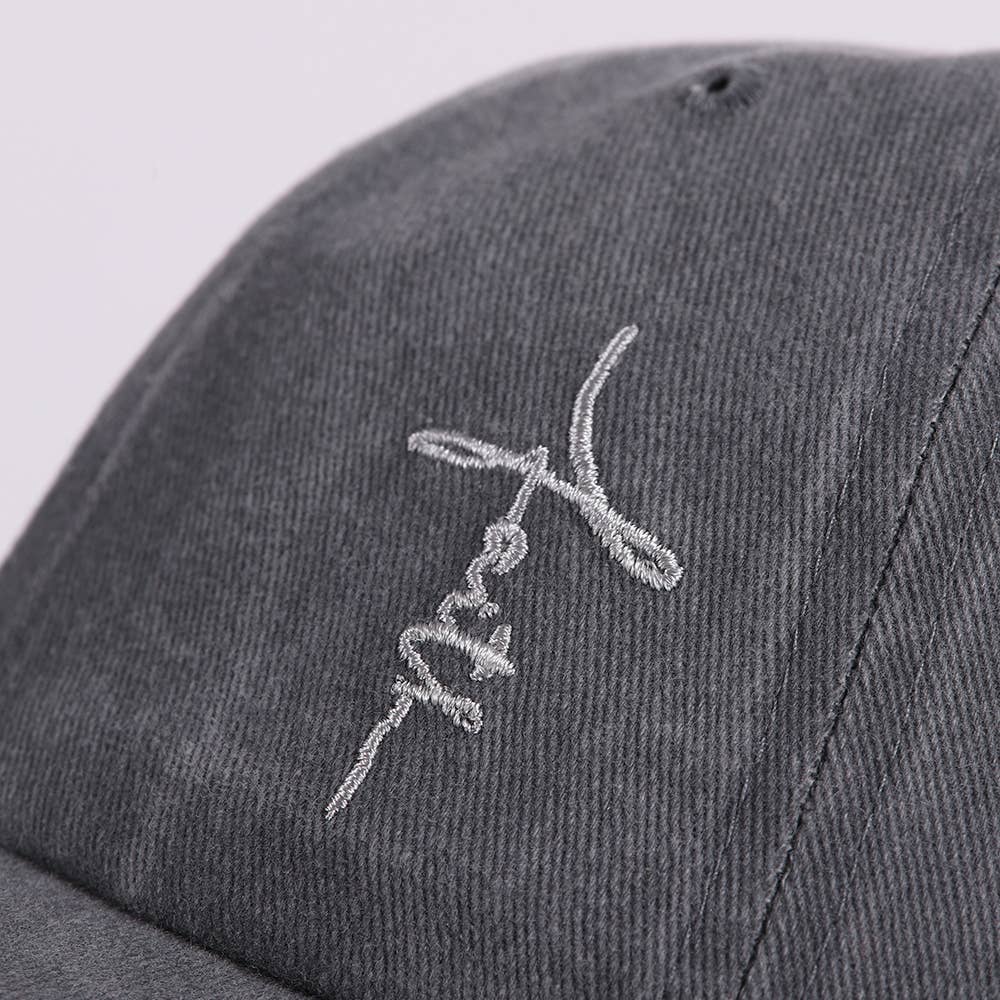 Hat - "Faith" Grey
