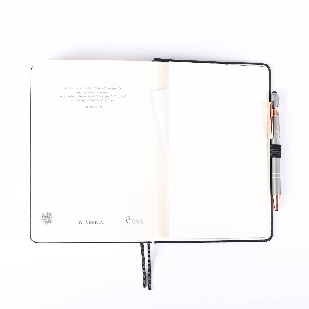 Wineskin Journal -  Hard Cover - Black - 420 Pages