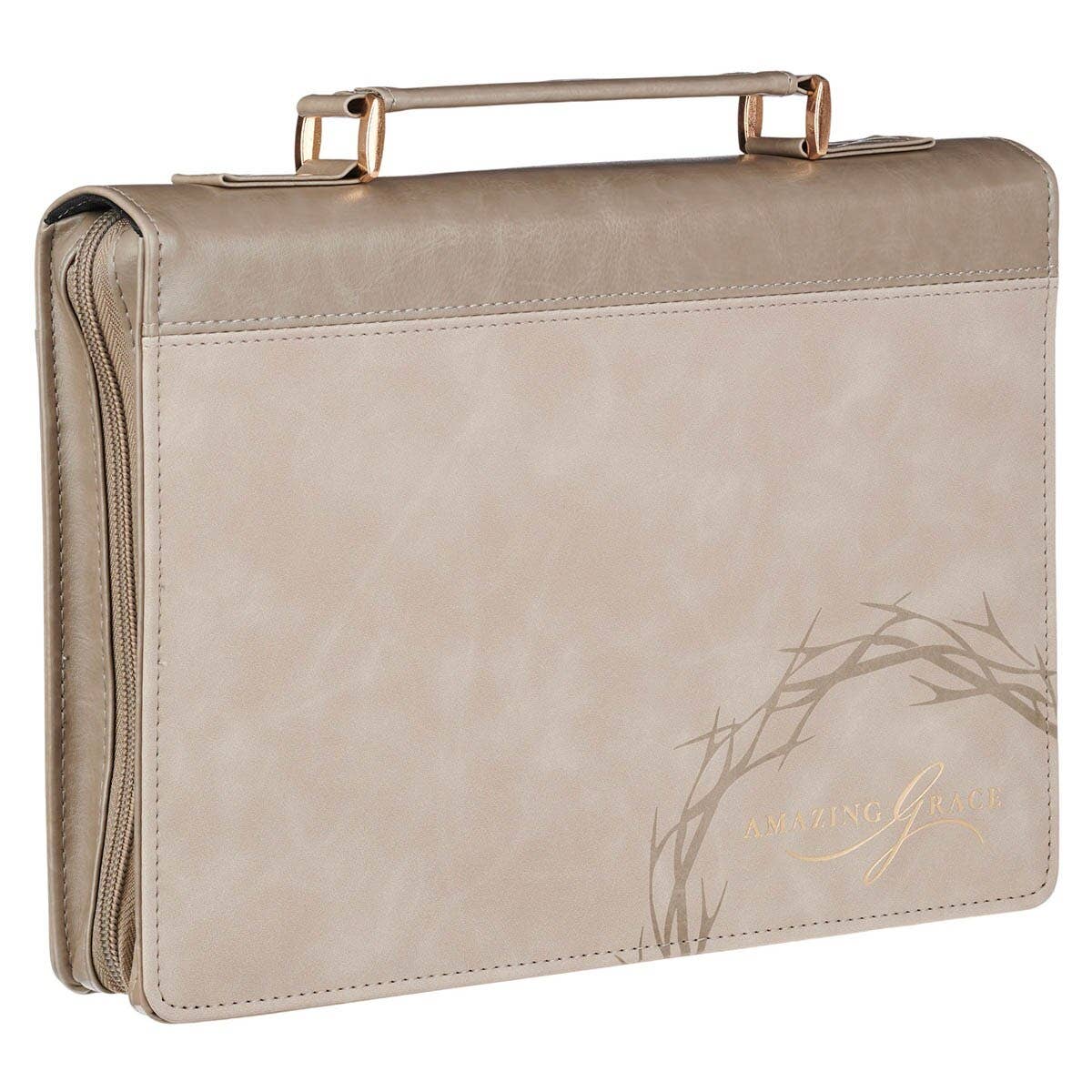 Bible Cover Fashion Taupe  Amazing Grace Isa. 53:5