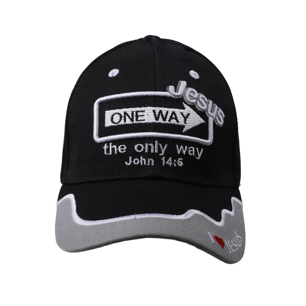 Cap One Way Jesus Black