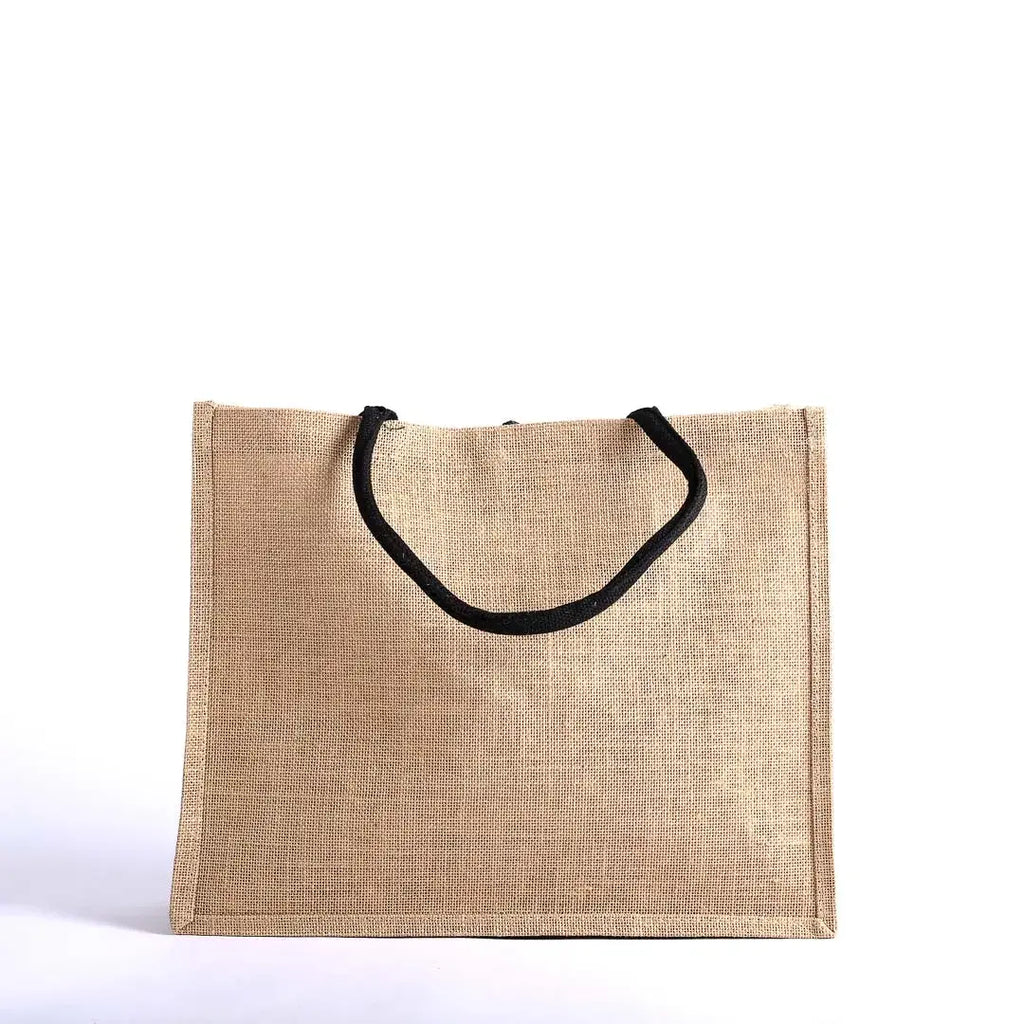Jute Tote Bag - Blessed - 17x13.5x6