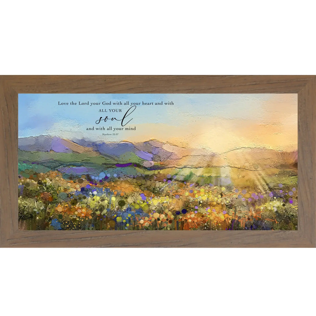 Love The Lord Your God Christian Watercolor Art