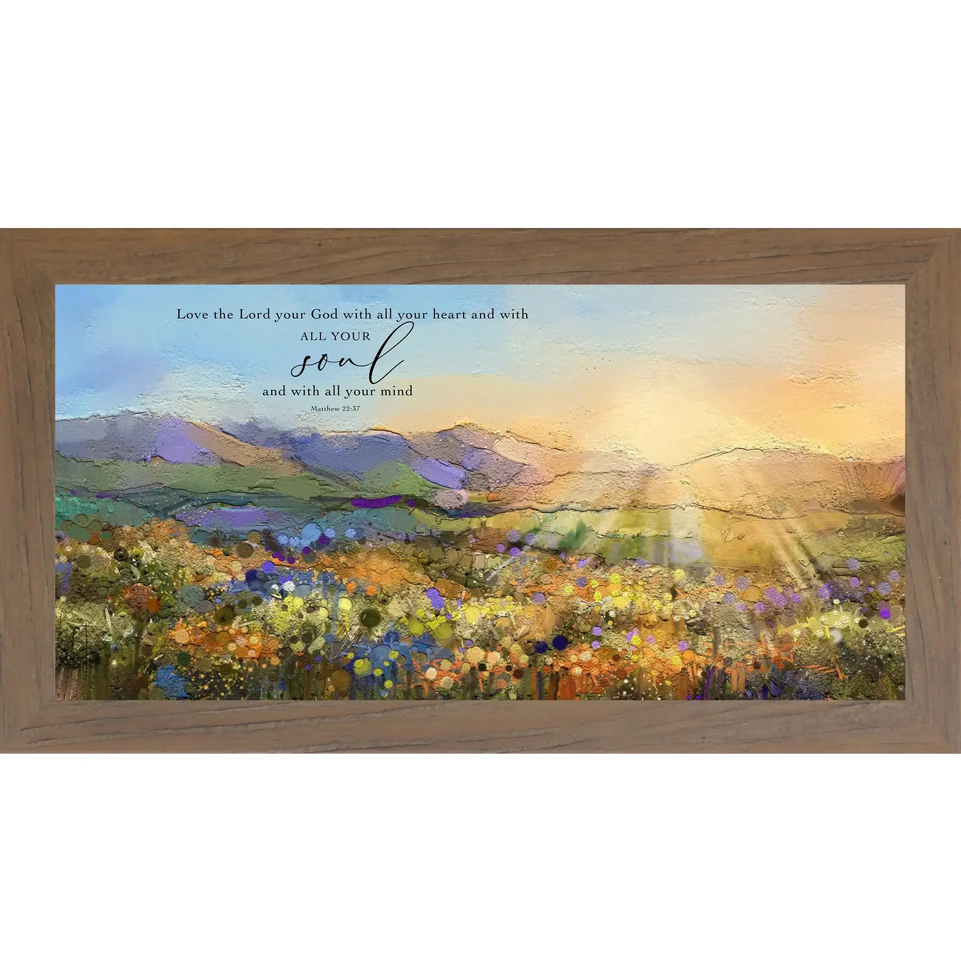 Love The Lord Your God Christian Watercolor Art