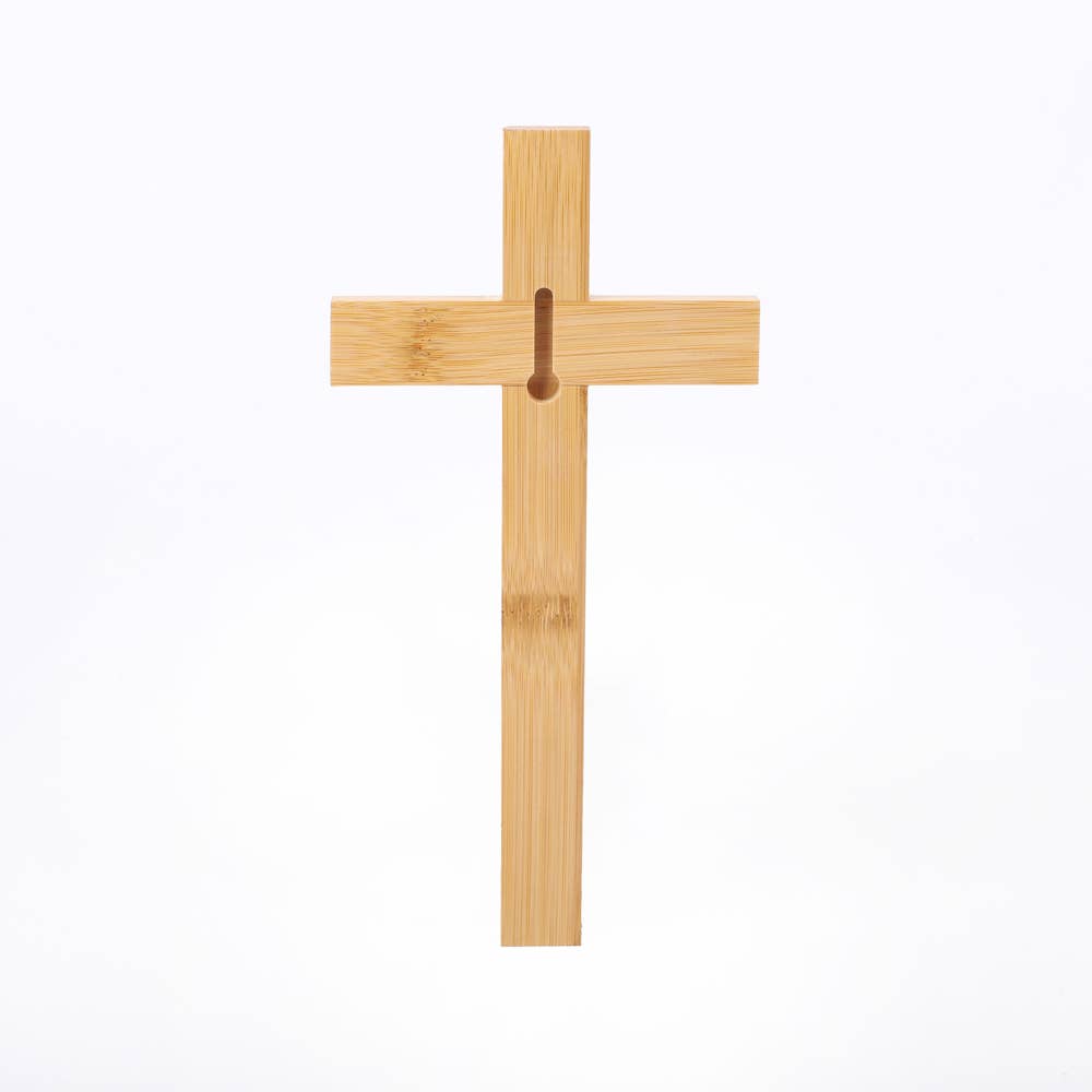 Wall Cross Bamboo 10"
