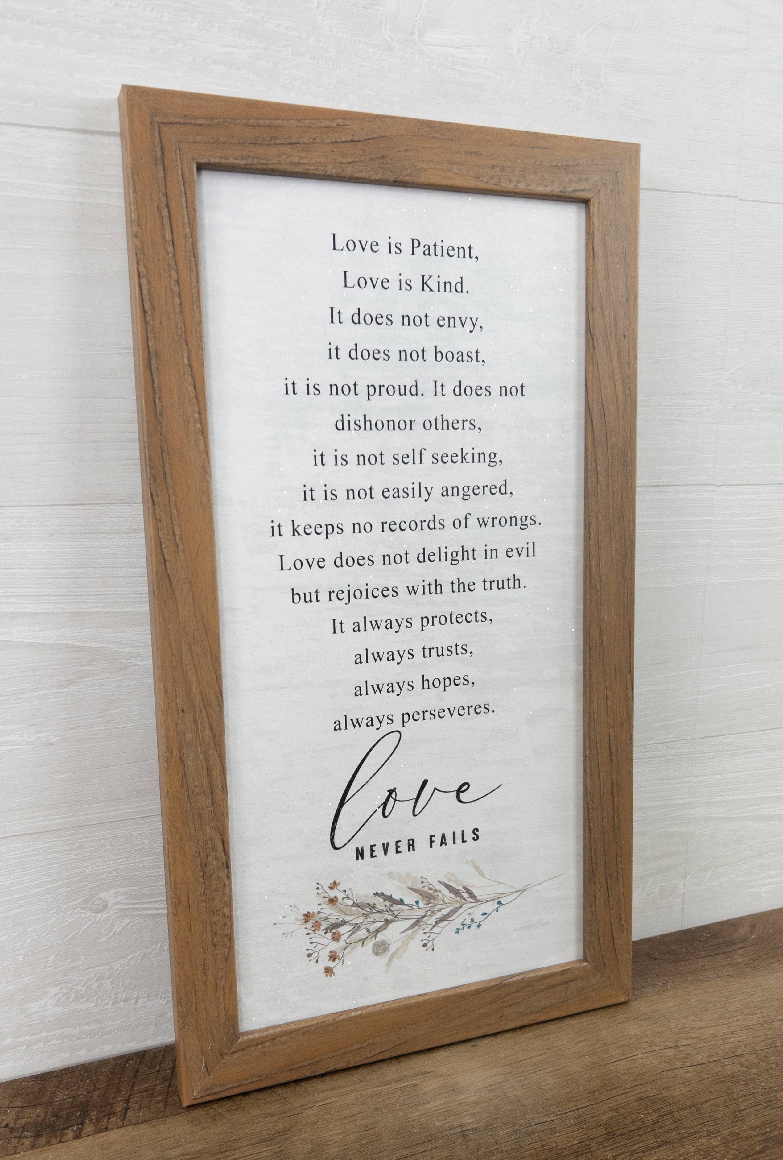 Love Is Patient Love Is Kind Love Never Fails Religious Art