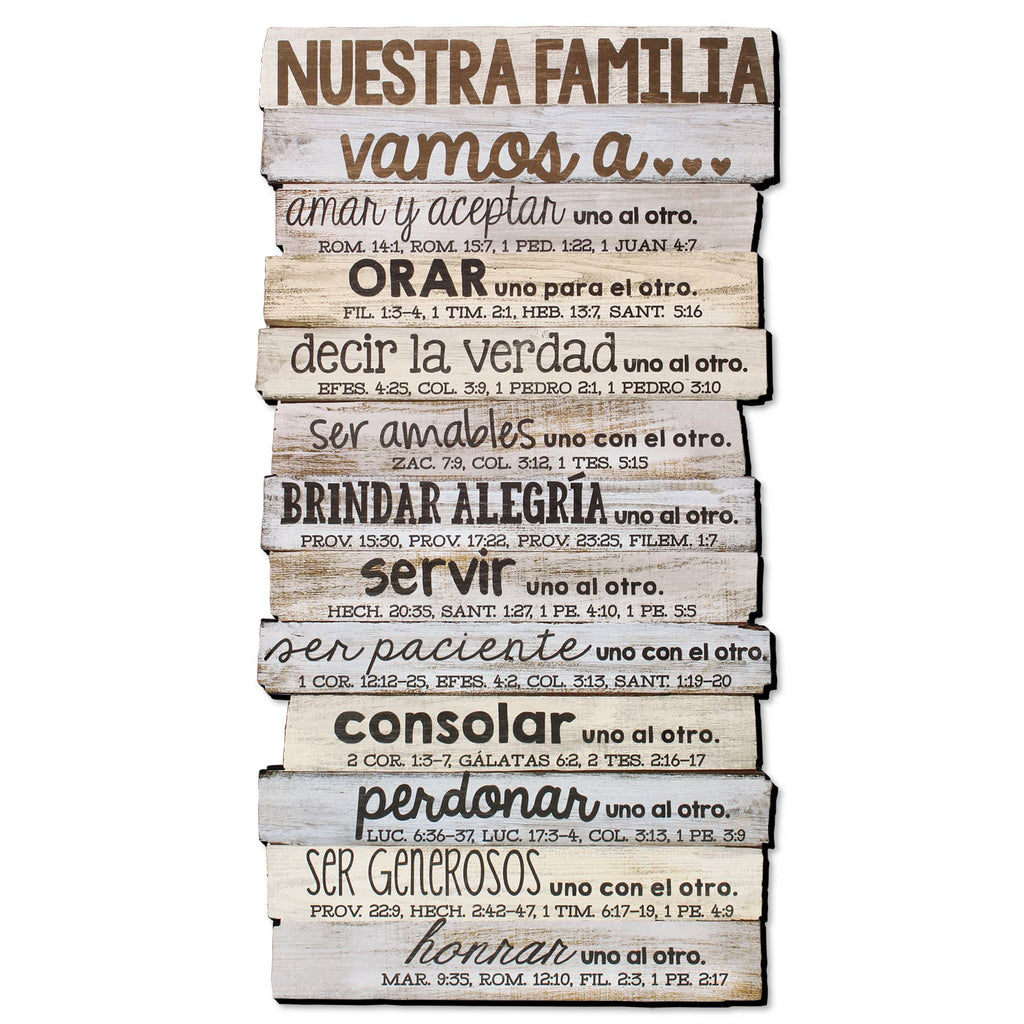 LCP Nuestra Familia (Our Family) Wall Stacked Wood
