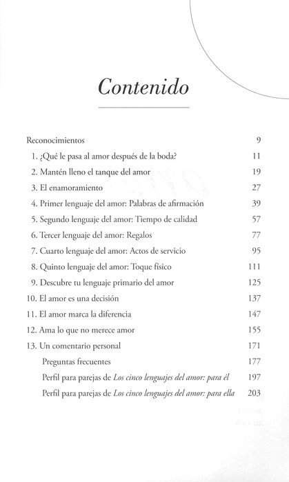 Los 5 Lenguajes del Amor: Favoritos