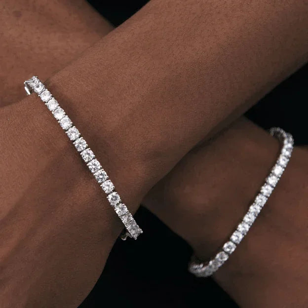 Pulseras de Tenis de Plata de Ley 925 con Moissanita y Certificado GRA Para Hombre y Mujer - Jewelry Store by Erik Rayo