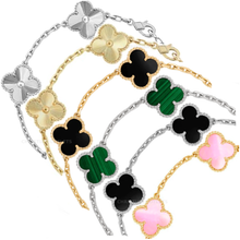Load image into Gallery viewer, 925 Silver Clover Bracelets - Gold, Silver, Pink, Black, Green
