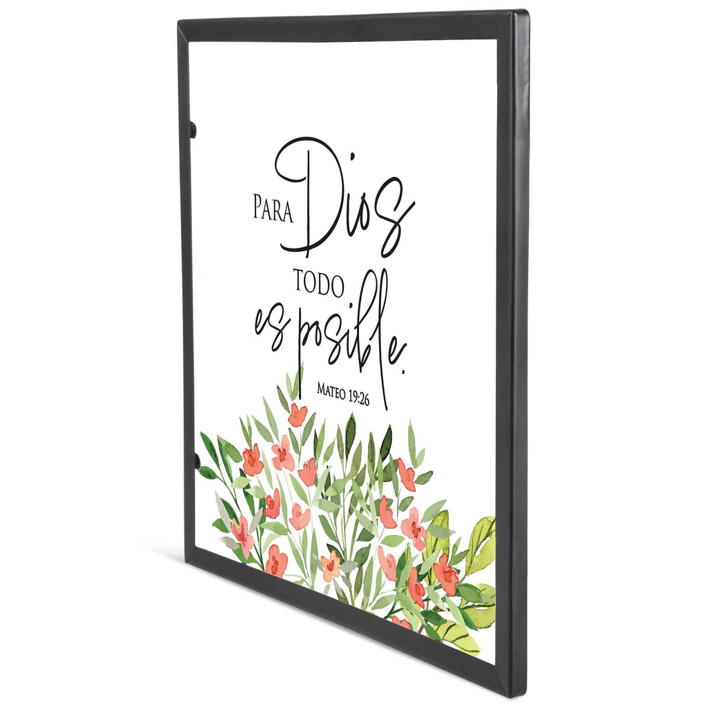 Framed Wall Art Para Dios Todo Es 10x10