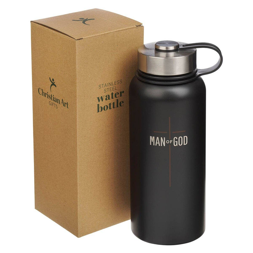 Water Bottle SS Black Man of God