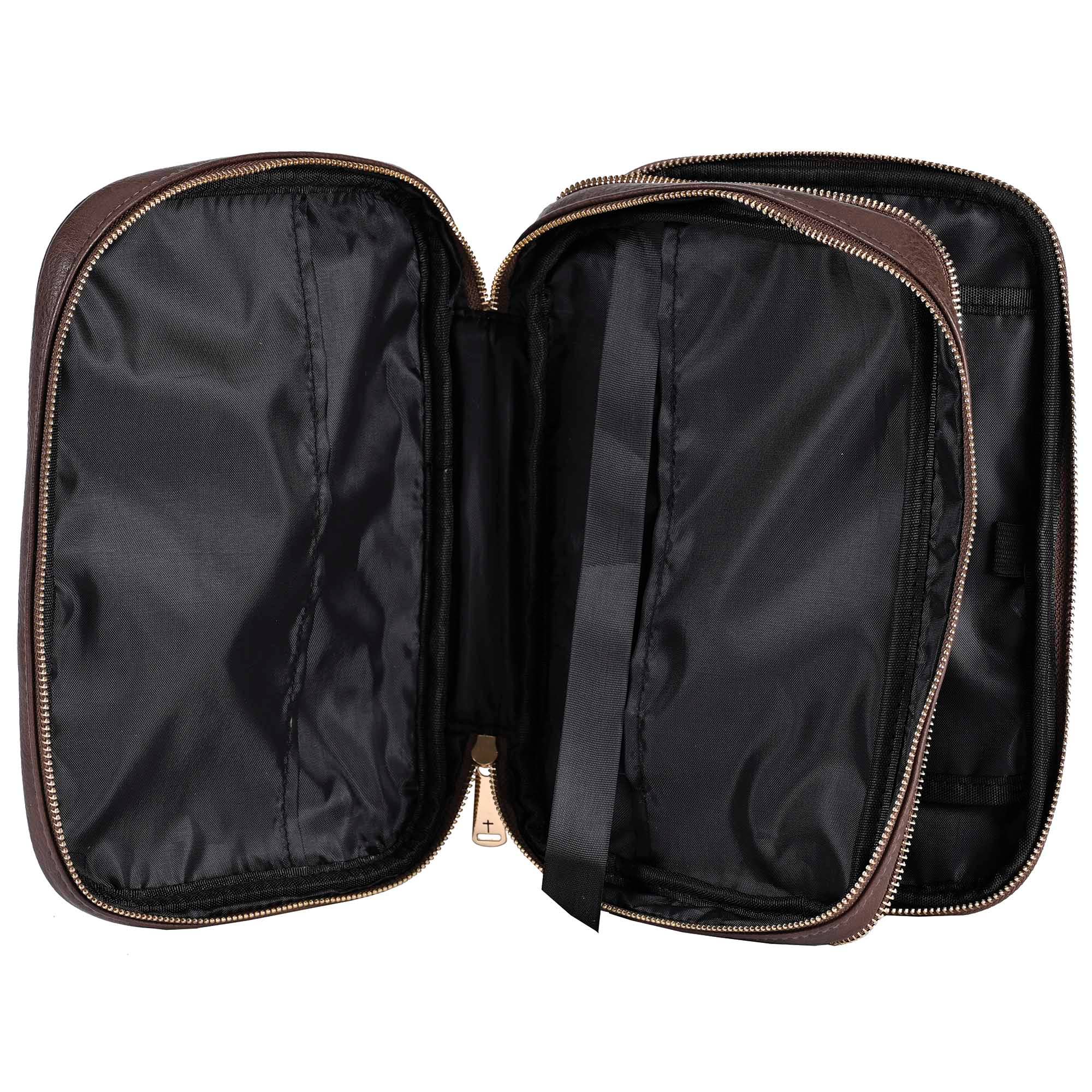 White Dove Bible Case Saved By Grace Brown XLarge