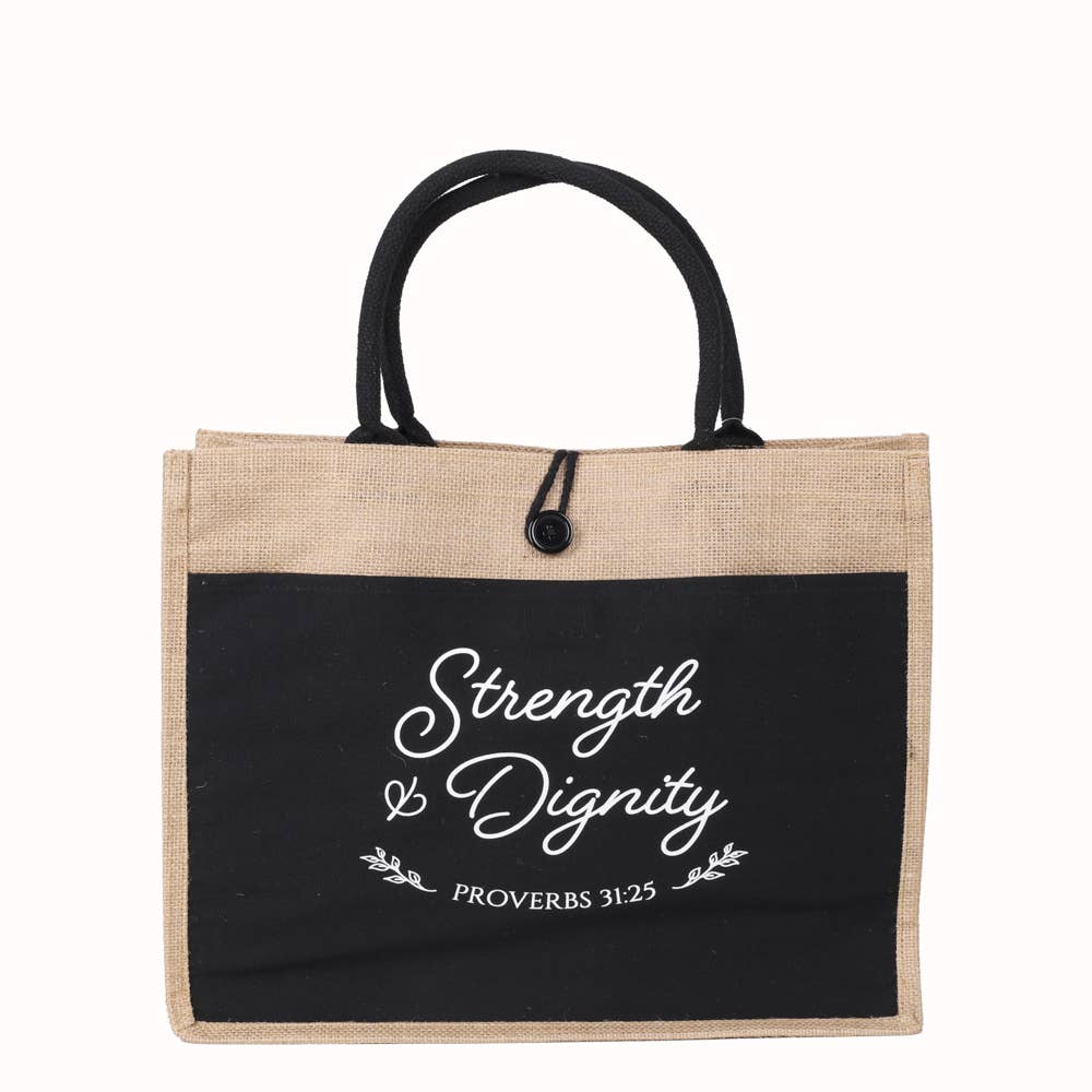 Jute Tote Bag Dignity  17X13.5X6
