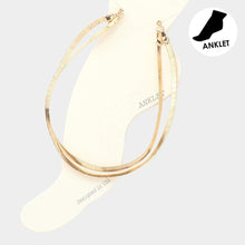 Load image into Gallery viewer, Gold Snake Metal Chain Double Layered Anklet
