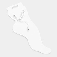 Load image into Gallery viewer, Clear Metal Mermaid Charm Round Bead Link Double Layered Anklet
