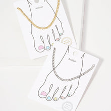 Load image into Gallery viewer, Gold White Gold Dipped Metal Chain Anklet
