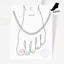 Load image into Gallery viewer, Gold White Gold Dipped Metal Chain Anklet
