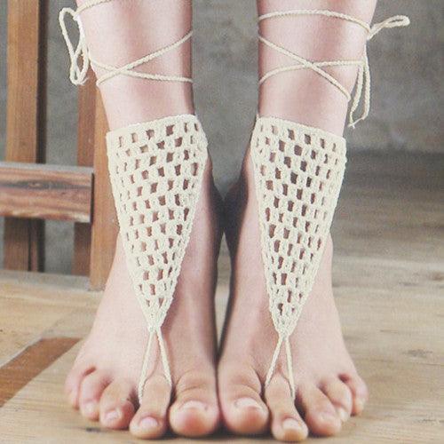 1Pair - Crochet lace up anklets - Jewelry Store by Erik Rayo