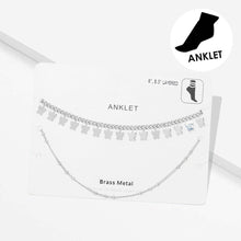 Load image into Gallery viewer, Brass Metal Butterfly Cluster Double Layered Anklet
