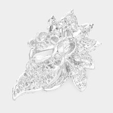 Load image into Gallery viewer, Red Floral Crystal Pave Bouquet Brooch / Pendant
