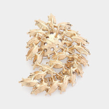 Load image into Gallery viewer, Gold Glass Crystal Marquise Cluster Brooch / Pendant
