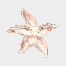 Load image into Gallery viewer, Gold Crystal Rhinestone Starfish Pin Brooch
