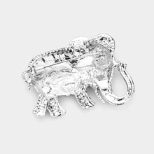 Load image into Gallery viewer, Blue Enamel Elephant Pin Brooch
