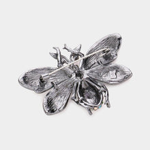 Load image into Gallery viewer, Rhinestone Embellished Honey Bee Pin Brooch
