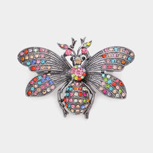 Load image into Gallery viewer, Rhinestone Embellished Honey Bee Pin Brooch
