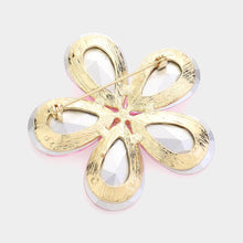 Load image into Gallery viewer, Crystal Rhinestone Flower Brooch
