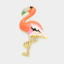 Load image into Gallery viewer, Pink Flamingo brooch
