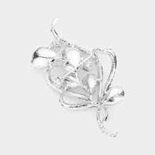 Load image into Gallery viewer, Silver Rhinestone Pave Glass Stone Embellished Brooch

