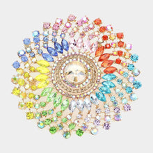 Load image into Gallery viewer, Marquise Stone Accented Bubble Stone Cluster Pin Brooch
