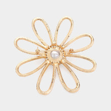 Load image into Gallery viewer, Rhinestone Paved Flower Pin Brooch
