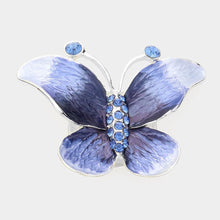 Load image into Gallery viewer, Blue Butterfly Magnetic Brooch

