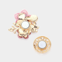 Load image into Gallery viewer, Pink Flower Magnetic Brooch
