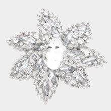 Load image into Gallery viewer, Silver Multi Stone Flower Pin Brooch
