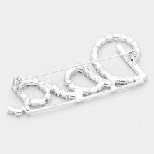 Load image into Gallery viewer, Silver &quot;Diva&quot; Crystal Brooch
