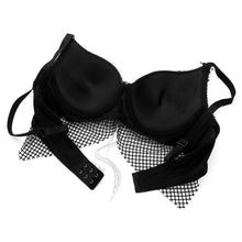 Load image into Gallery viewer, Black Stone Embellished Mesh Bustier Bra Top
