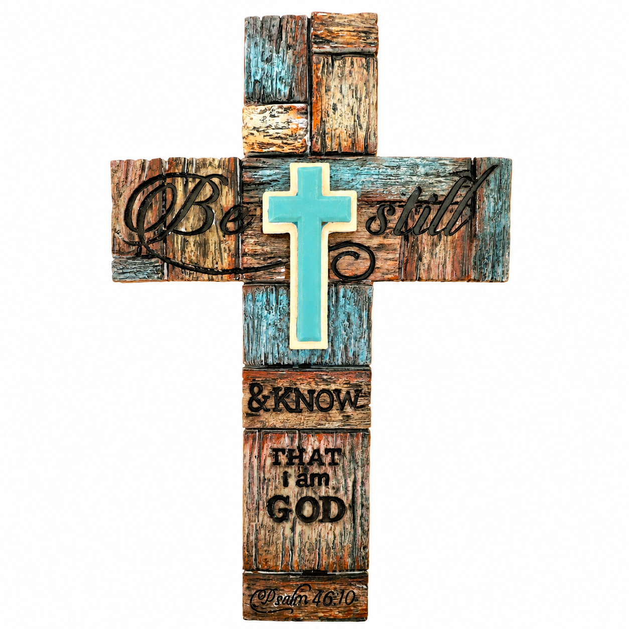 12" x 7" Be Still Wood Cross