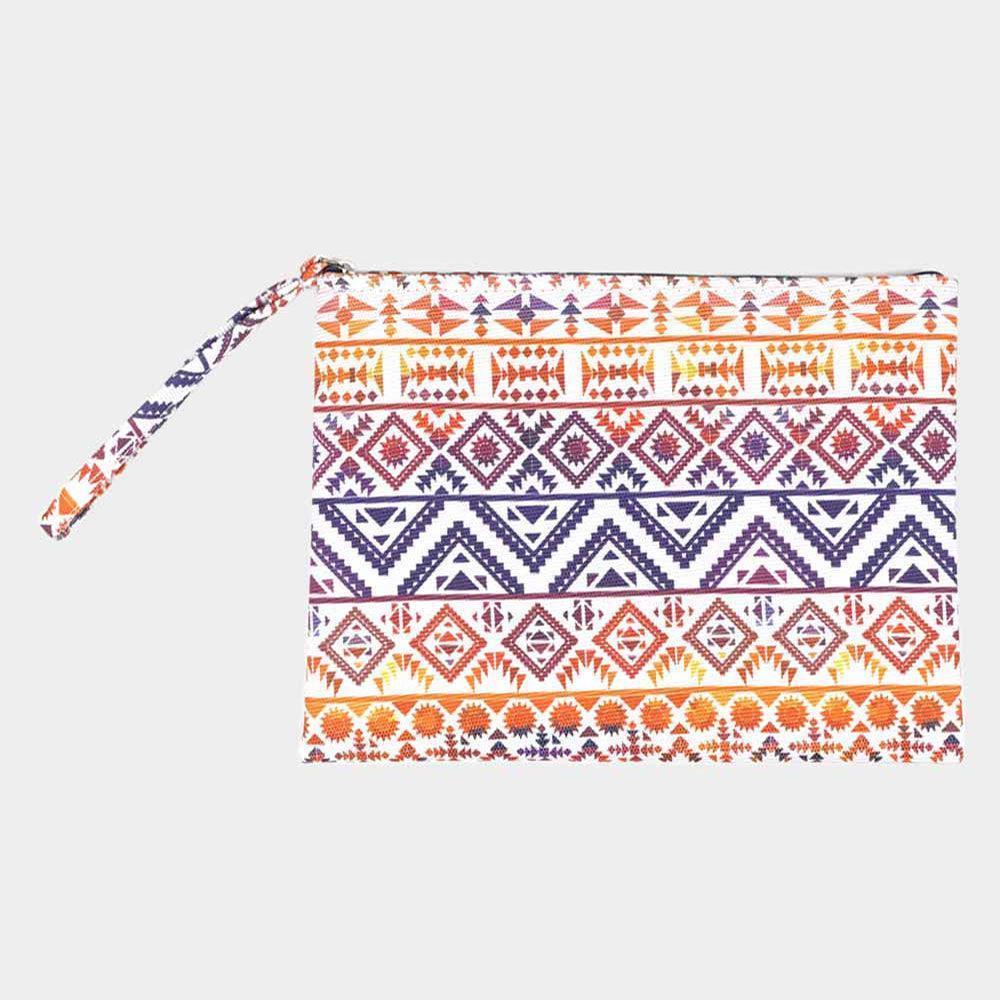 Colorful Tribal Pouch Clutch Bag - Jewelry Store by Erik Rayo
