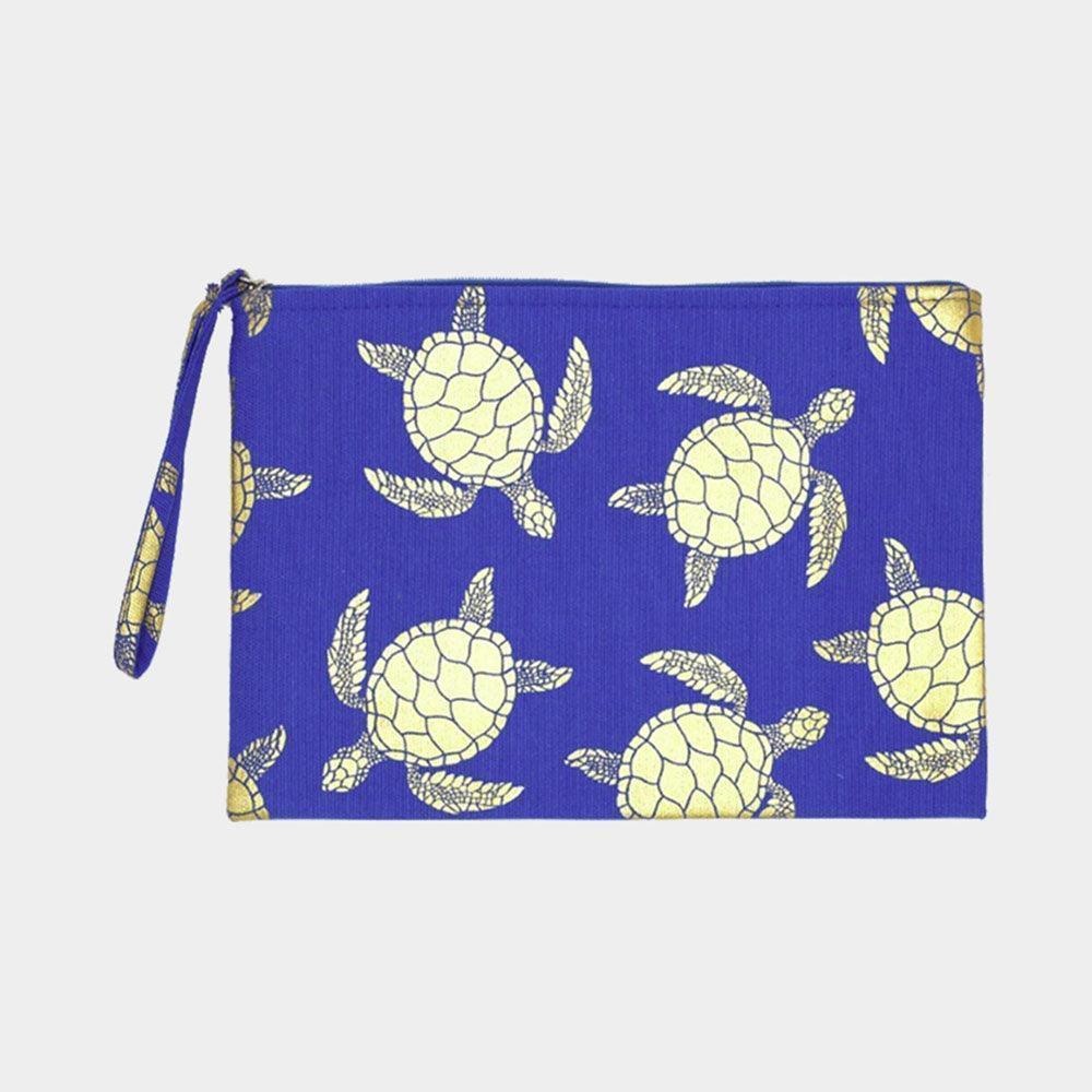 Metallic Turtle Pouch Clutch Bag - Jewelry Store by Erik Rayo