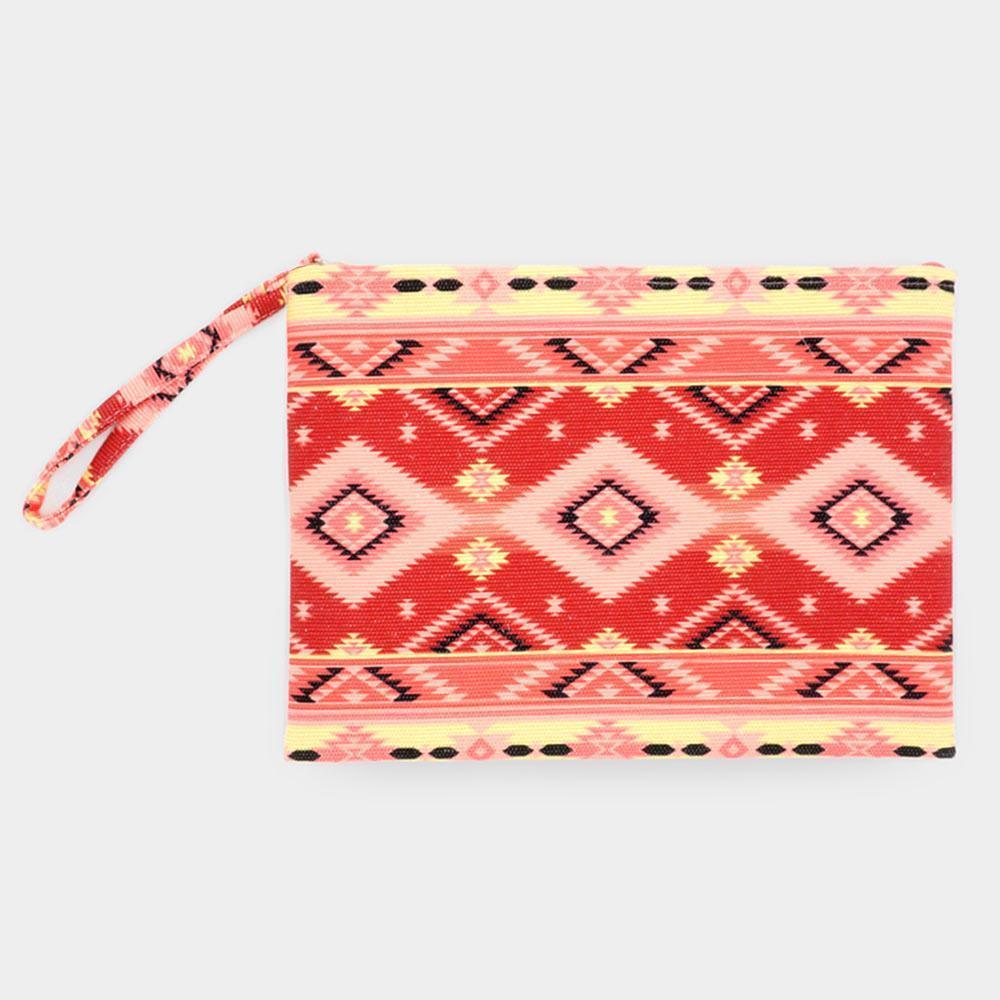 Tribal Patterned Pouch Clutch Bag - Jewelry Store by Erik Rayo