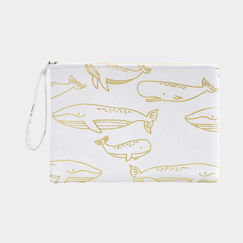 Metallic Whale Pouch Clutch Bag